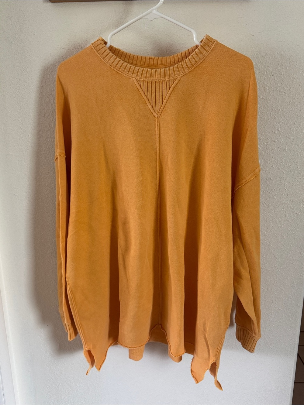 Aerie Oversided Slouchy Relaxed Crewneck Sweatshirt Size S In Sherbet Orange